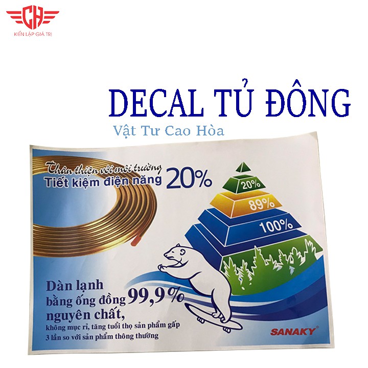 TEM DECAL dán tủ đông nhiều mẫu - tem dán tủ kem mẫu lớn