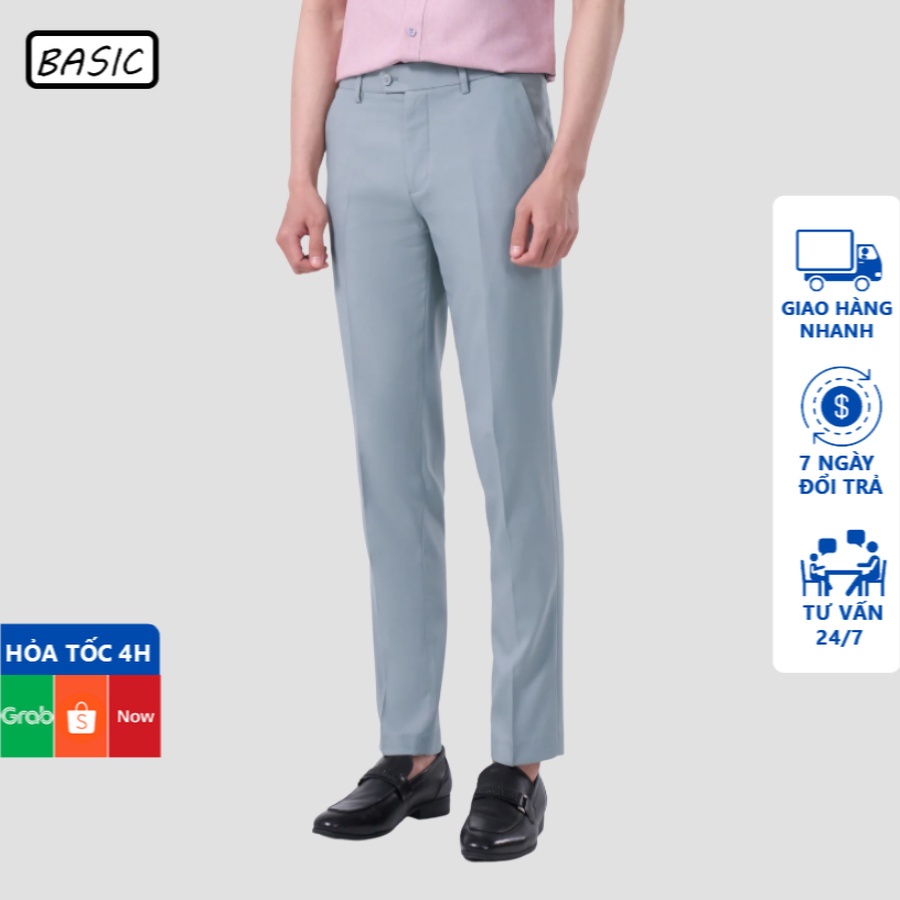 Quần âu nam BASIC chất vải cottonn tuyết mưa ,co giãn 4 chiều dáng ôm body chống nhăn không xù