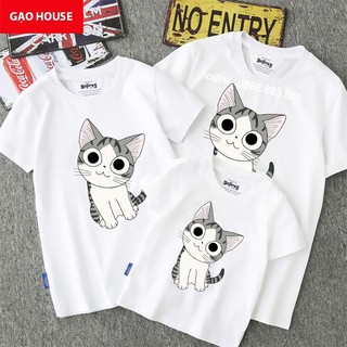 Áo phông gia đinh đồng phục gia đình in hình mèo cute cực hot