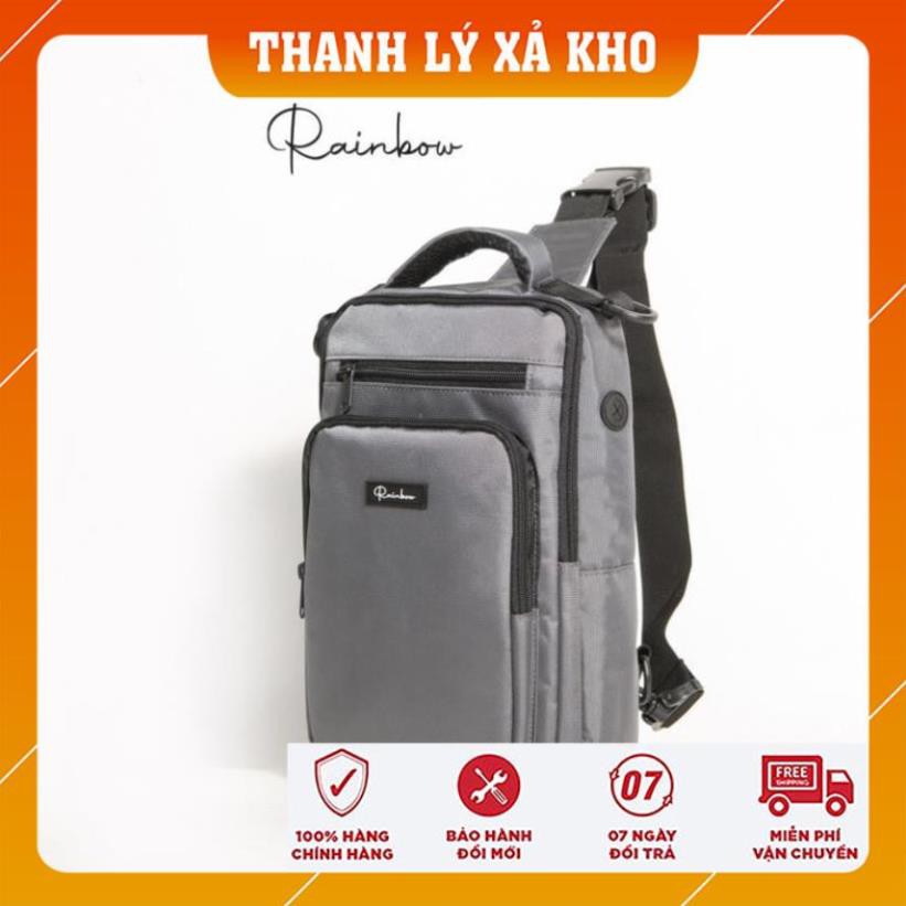 Túi đeo chéo nam đa năng 3in1 Rainbow BG007 chất liệu Canvas chống nước, nhiều ngăn tiện lợi