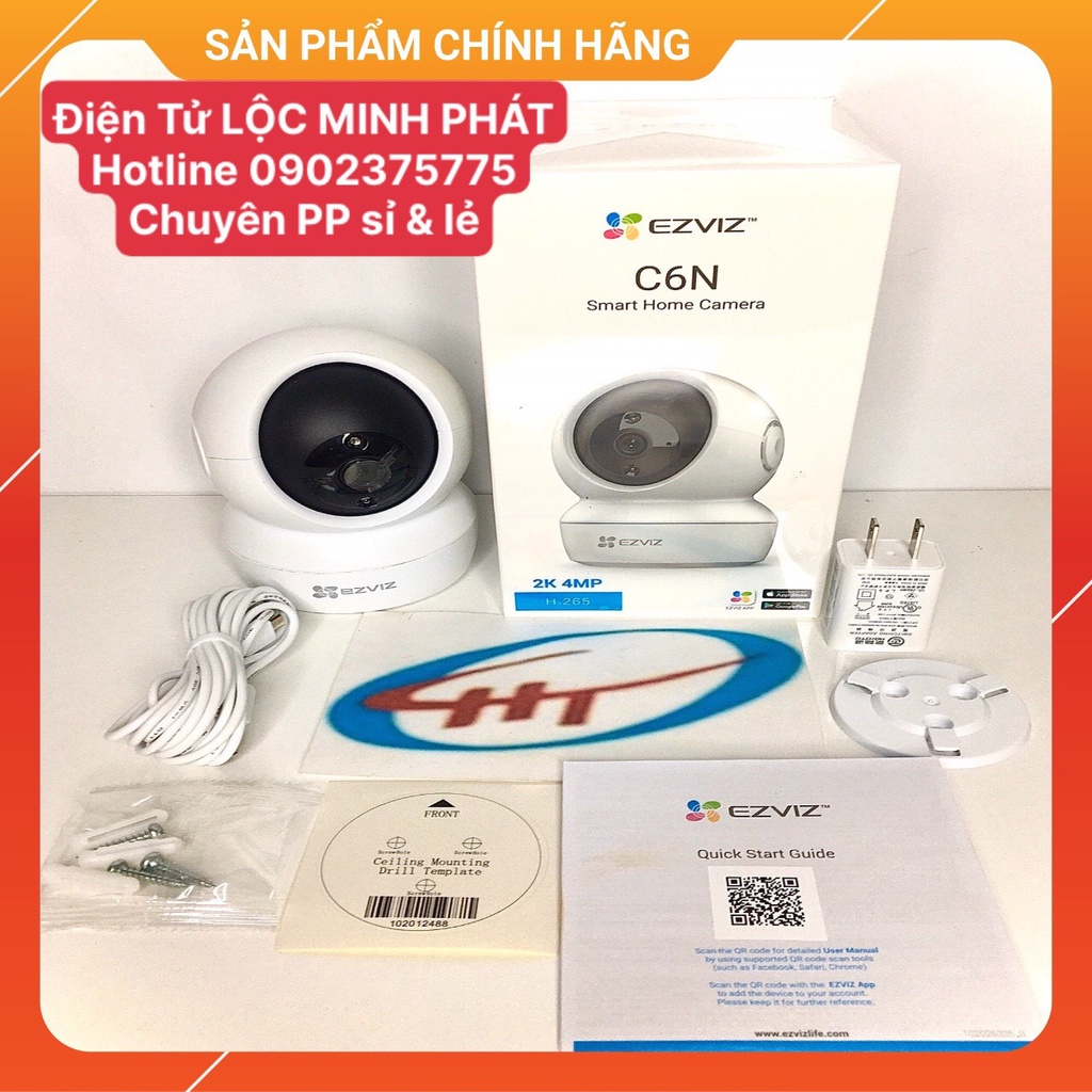 Camera Wifi Ezviz C6N 1080p , C6N 4mp kèm thẻ 32GB hoặc thẻ 64GB - Hàng chính hãng