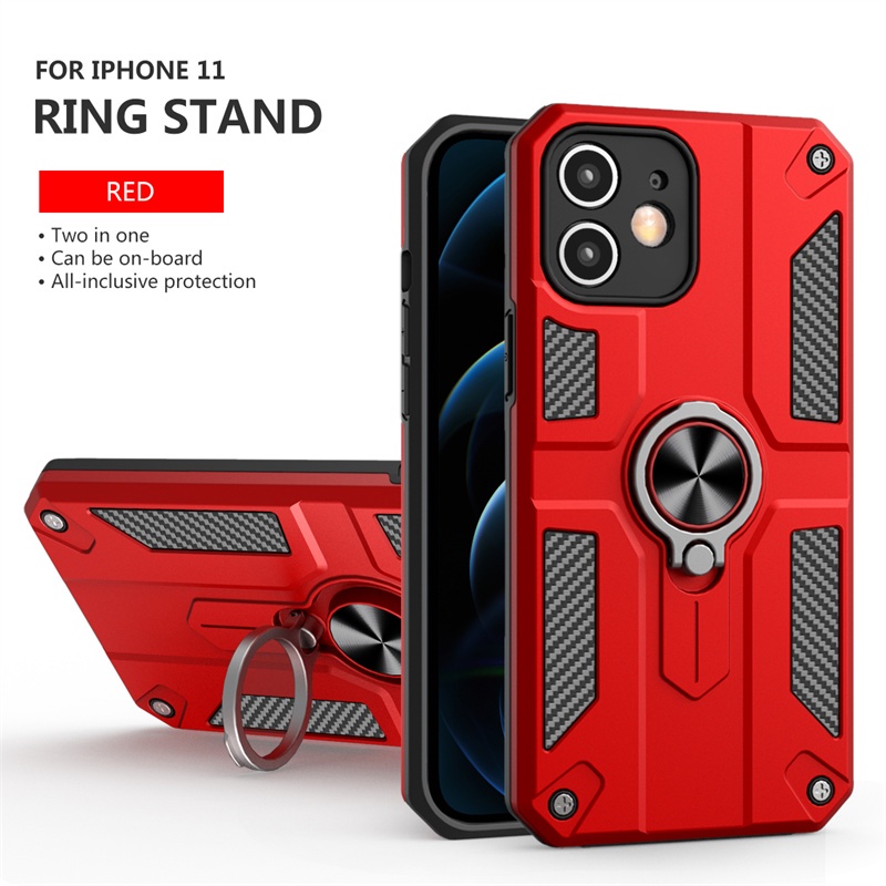 [Ready Stock] casing for samsung s21ultra s21plus s21 s20fe s21fe j7prime j2core j7 j2prime phone case carbon fibre bracket with ring   anti falling and anti-seismic