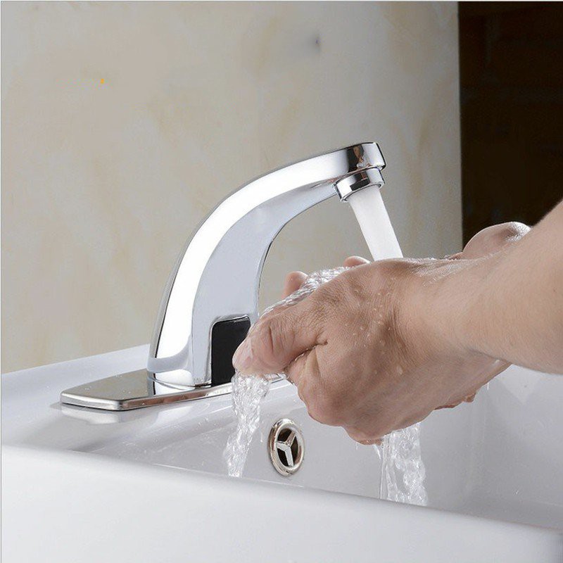 Bộ vòi lavabo cảm ứng tại vòi Automatic Faucet | Vòi rửa tay cảm ứng - Home and Garden