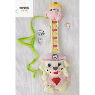 THIÊN TÀI ÂM NHẠC 4 - ĐÀN GUITAR CHÓ CỨU HỘ 8 PHÍM (Nốt nhạc & bài hát, Dùng pin)
