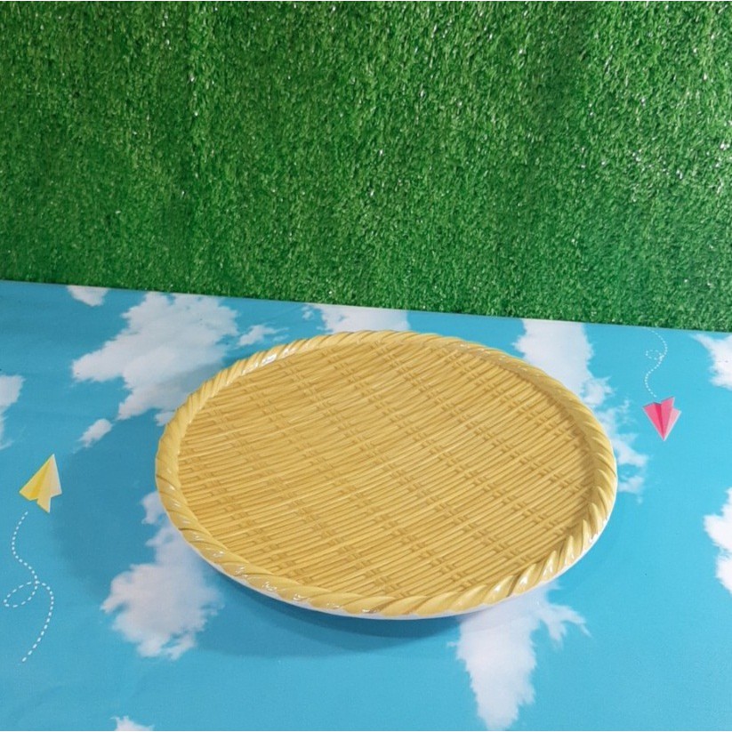 Đĩa tròn giả tre Melamine DTR 05-11,Dĩa tròn Melamiene hàng Cao Cấp