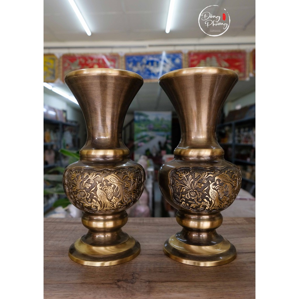 BÌNH HOA ĐỒNG ĐEN CAO CẤP 10 inch