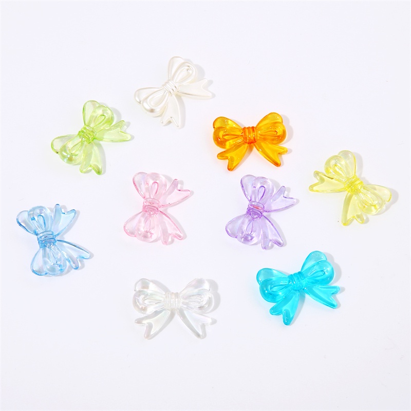 4 Hạt Acrylic trong suốt 29x22mm dùng làm trang sức thủ công độc đáo