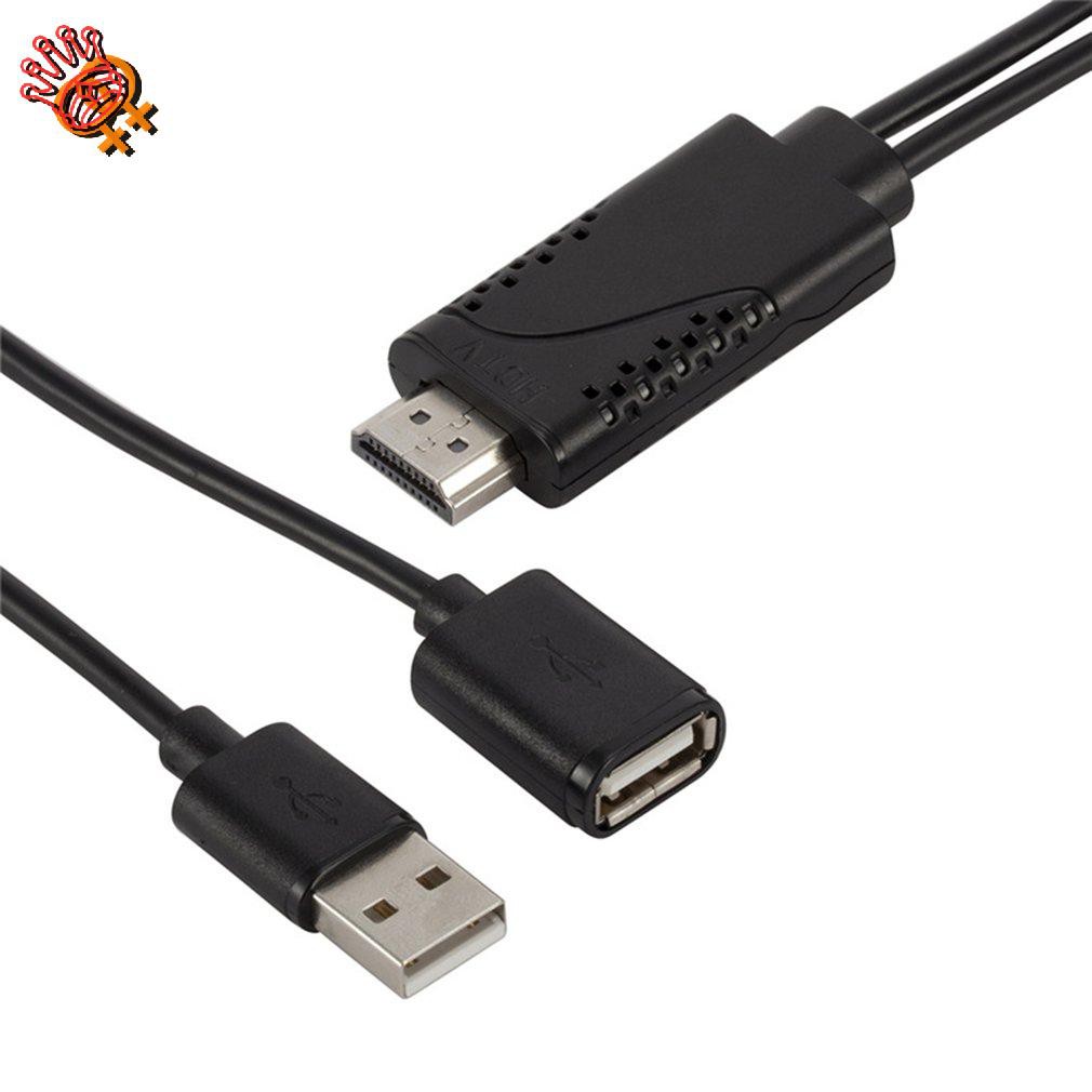 ✌2 In 1 USB Female To HDMI-compatible Male TV Ad Ter Cable For Android