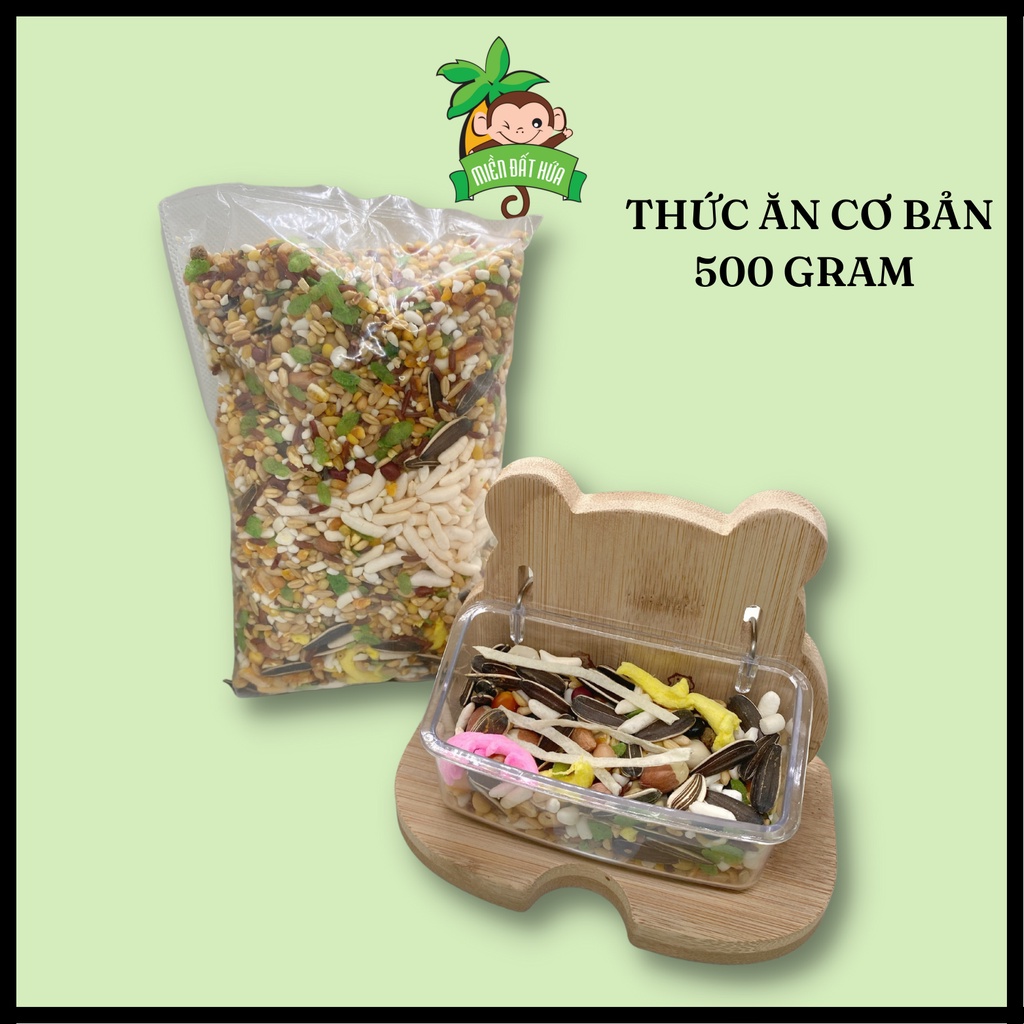 Thức ăn cho Hamster - Túi thức ăn chính ngũ cốc cơ bản 500gram cho hamster