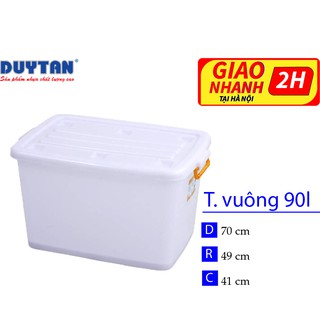 (Hà Nội) Thùng nhựa vuông (Nhựa Đục) - nhiều kích thước