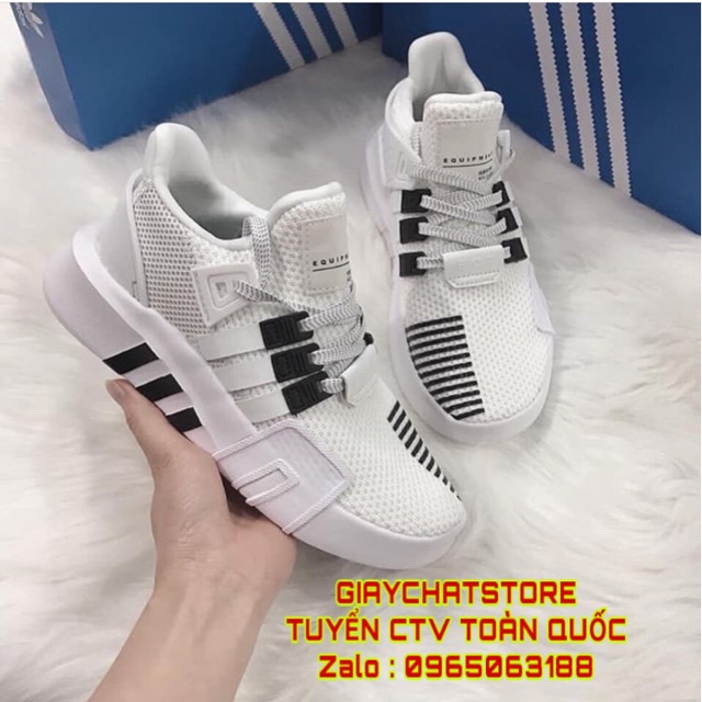 [FULL BOX+FREE SHIP 40K]Giày Thể Thao Sneaker EQT 2019 Dành Cho Nam Nữ _ Trắng Đen