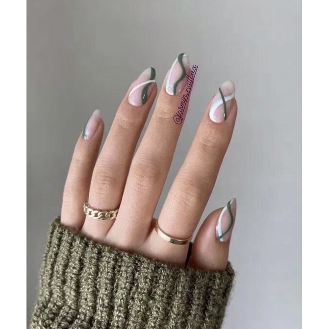 [ NAIL BOX ] móng úp thiết kế sẵn nailbox mẫu vẽ vintage