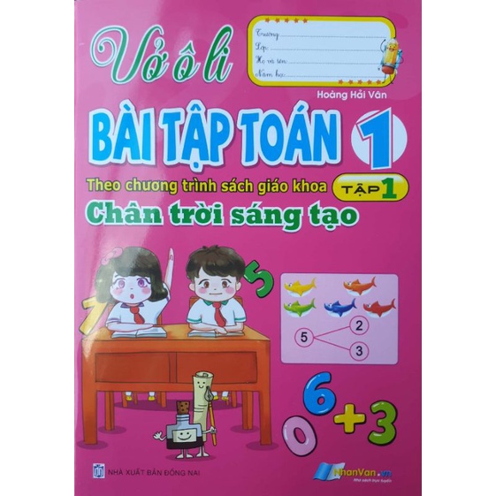 Sách Vở ô li bài tập Toán Lớp 1 Tập 1 chân trời sáng tạo