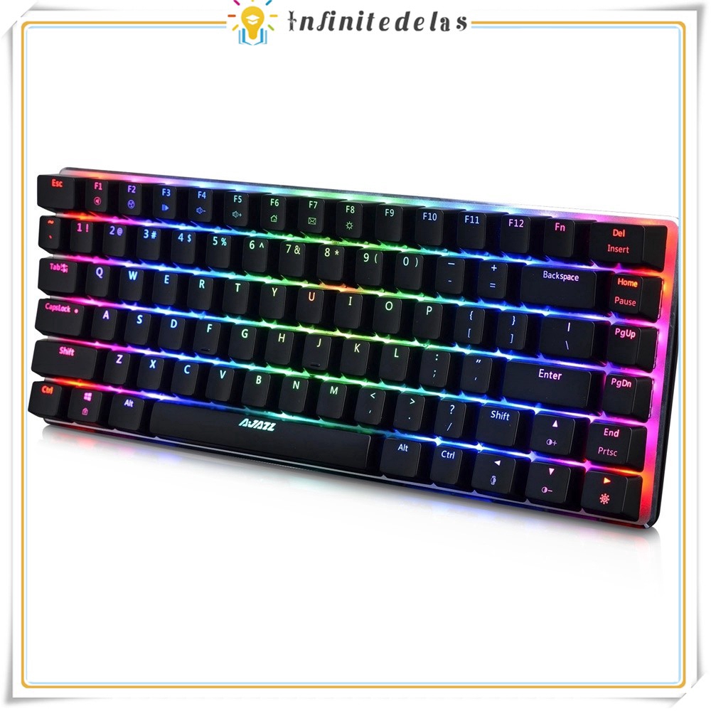 Bàn phím cơ INFINITE AJAZZ AK33 82 phím RGB thiết kế đèn Led cao cấp dây usb