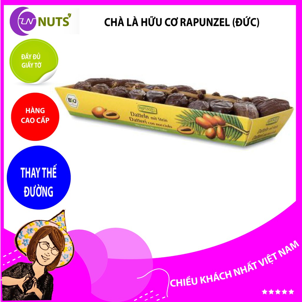 Chà Là hữu cơ RAPUNZEL 250g, nhập khẩu Đứcchất tạo ngọt tự nhiên thay thế đường tinh luyện