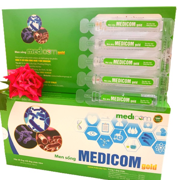 [ Chính hãng ] Mua 9 tặng 9, Men sống Medicom GOLD, men tươi,  thế hệ mới, hộp lớn 10ml x 20 ống, cho trẻ bị phân sống | BigBuy360 - bigbuy360.vn