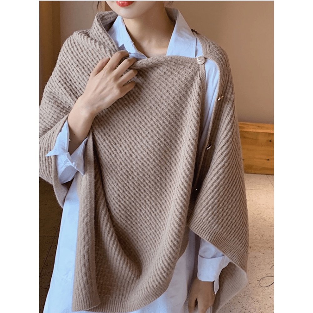 Áo Choàng Dệt Kim Đa Năng Thời Trang Thu Đông Nhật Bản Dành Cho Nữ