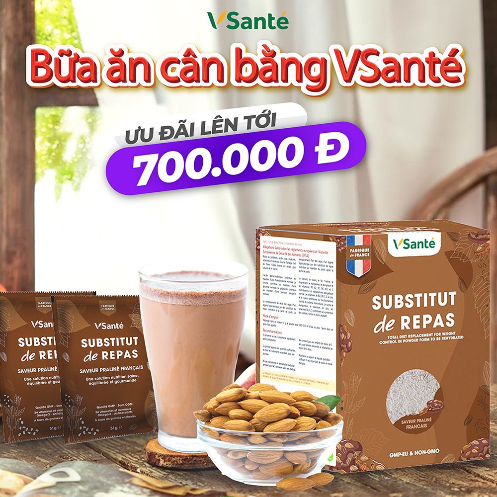 Bữa ăn cân bằng vị hạnh nhân Vsanté