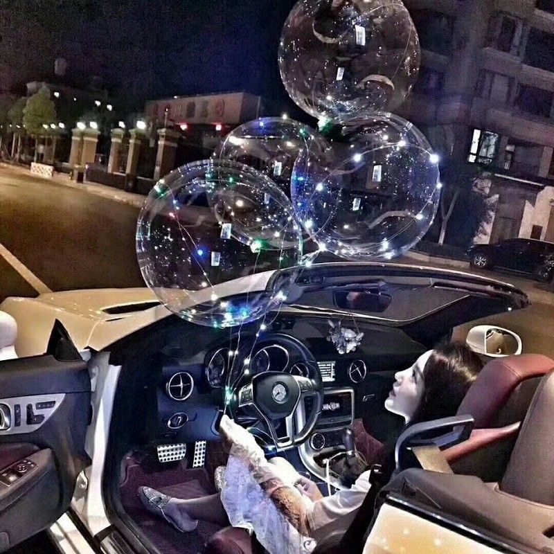 Bong Bóng Trong Suốt Có Đèn Led Phát Sáng Trang Trí Giáng Sinh