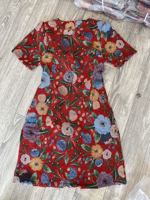 Đầm tết bố hoa