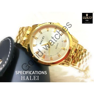 Đồng hồ cặp đôi dây thép Halei Gold platium sang trọng -Gozid.watches