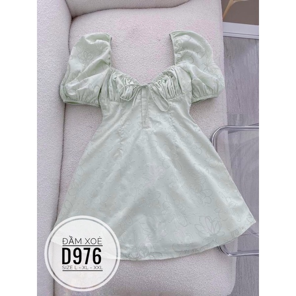Bigsize Đầm xoè nhún ngực D976