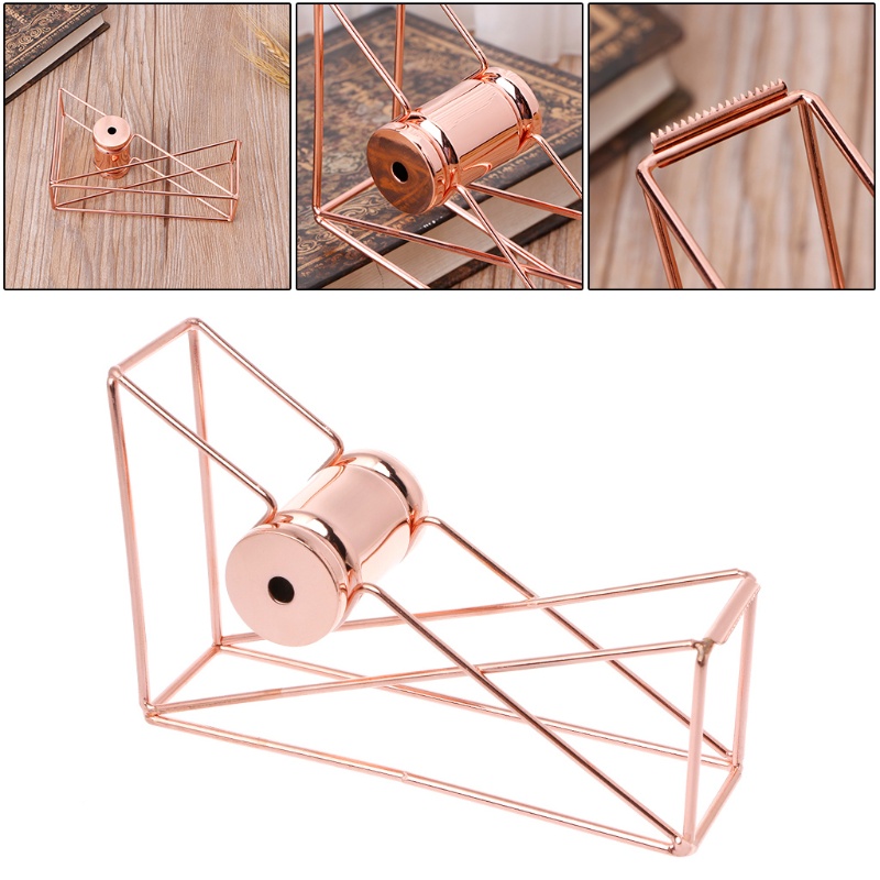 Giá Đỡ Cuộn Băng Keo Bằng Kim Loại Màu Vàng Kim Trang Trí Bàn Cho Học Sinh