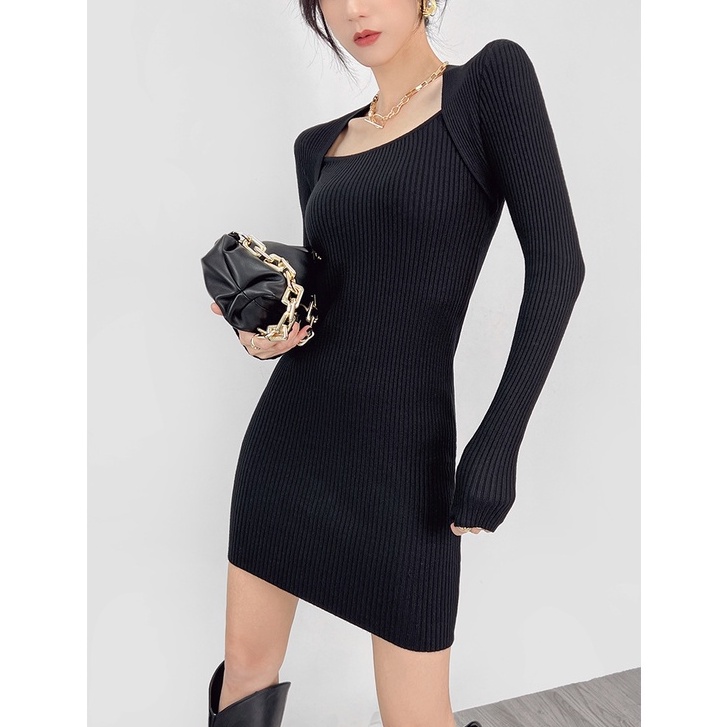 [Augustcloth] Đầm/ Váy dài tay dài phong cách Hàn Quốc