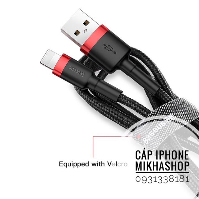 CÁP SẠC BASEUS IPHONE - sợi Kevlar siêu bền chống gãy