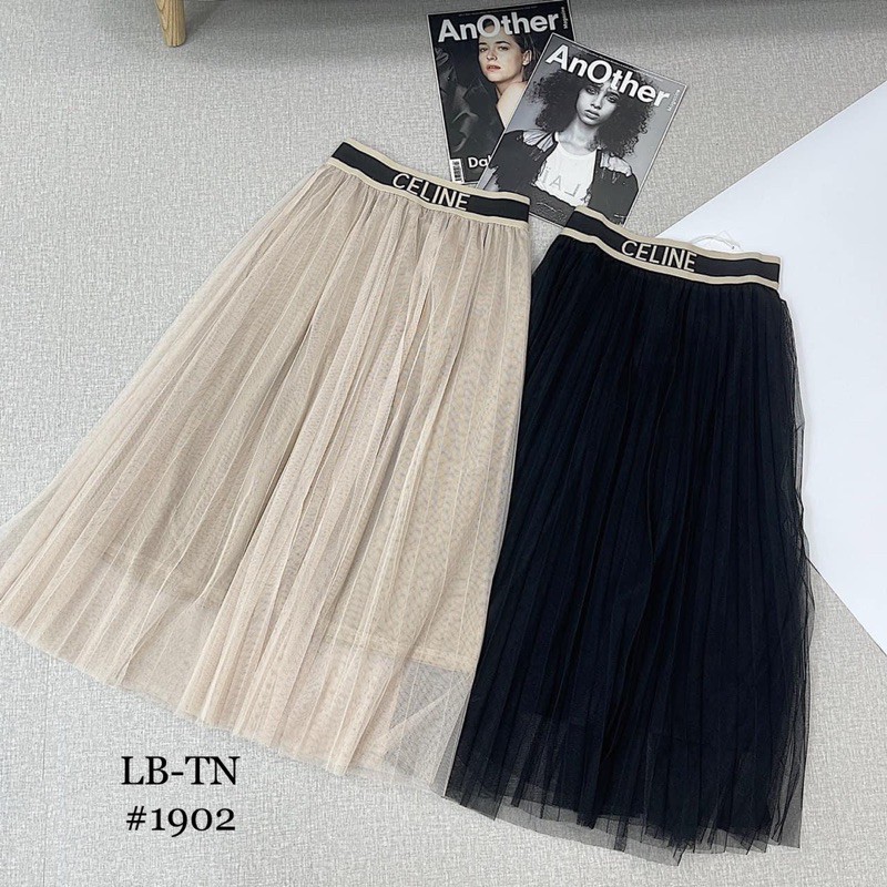 [ Mã WASTRUN4 giảm 10% tối đa 30K đơn 99K] CHÂN VÁY LƯỚI CẠP CHỮ HÓT MS14767