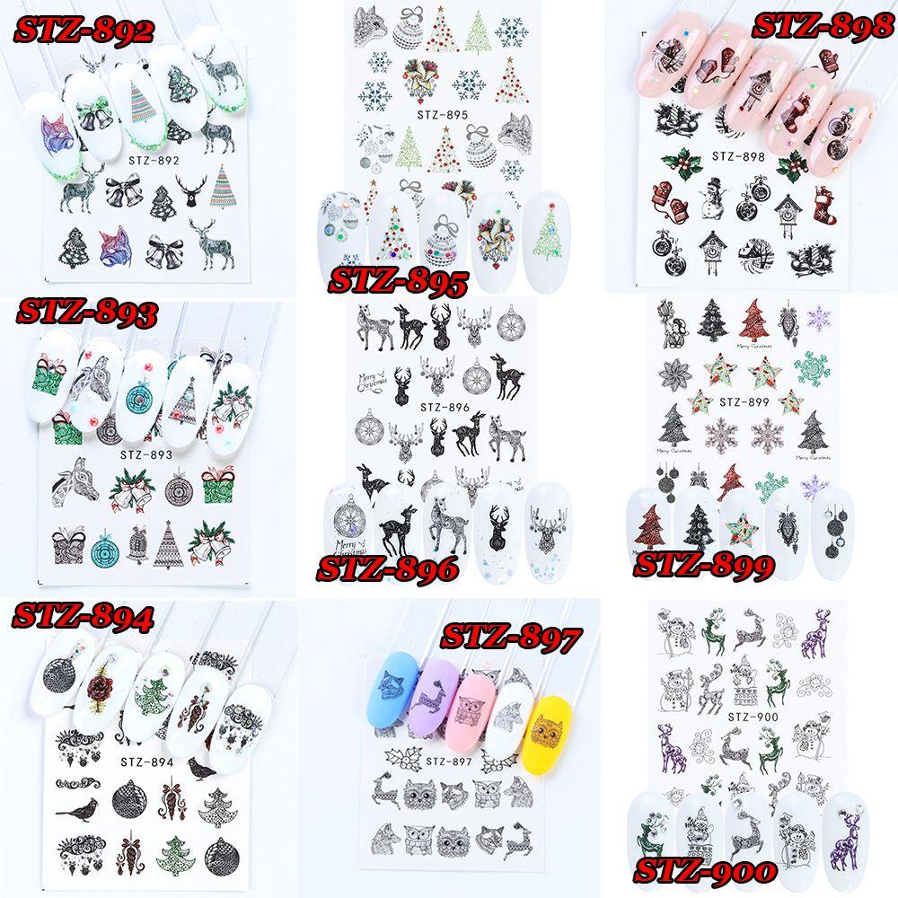 MIH 1 / 12 Sticker Dán Móng Tay Chủ Đề Giáng Sinh