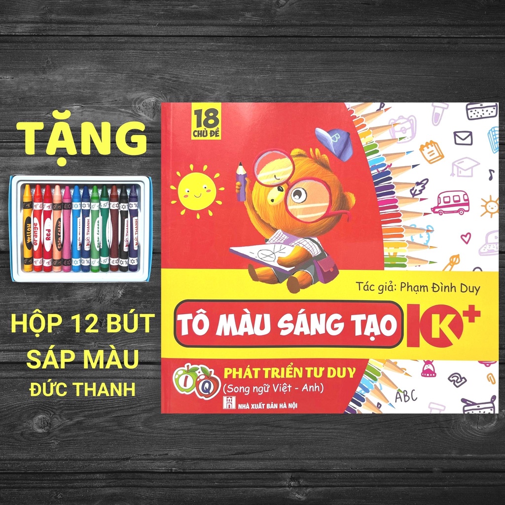 Sách - Tô Màu Sáng Tạo - 18 Chủ Đề Phát Triển Tư Duy (Song Ngữ Việt - Anh)