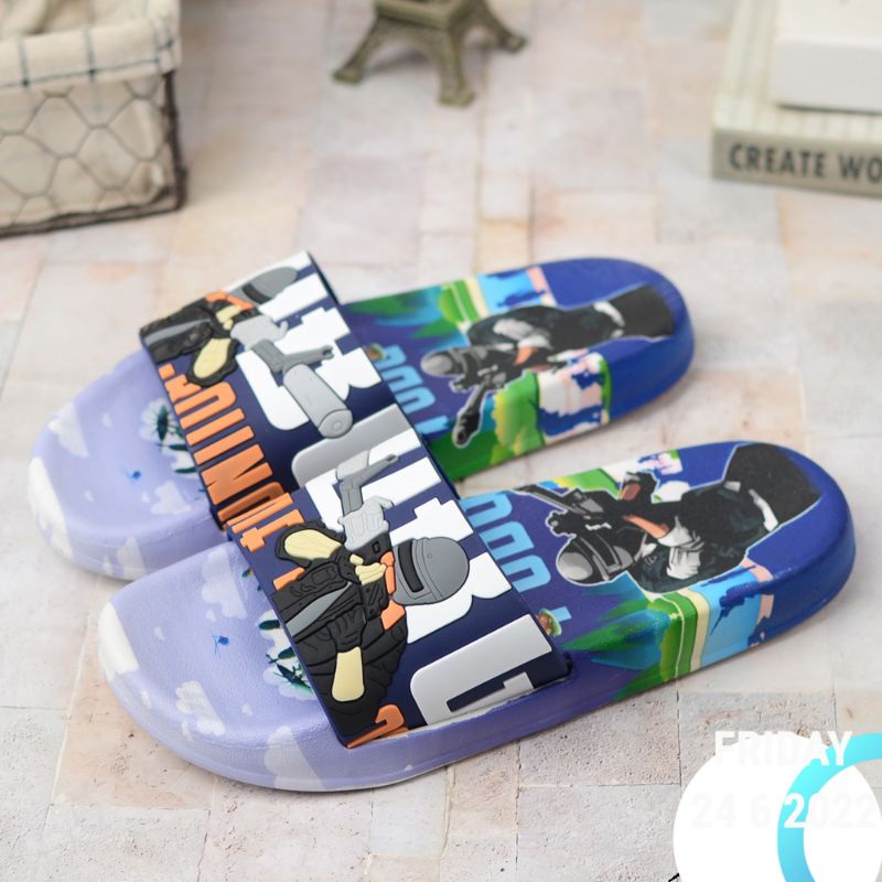 Dép lê quai ngang.Dép siêu nhân PUPG  in 3D đẹp cho bé trai