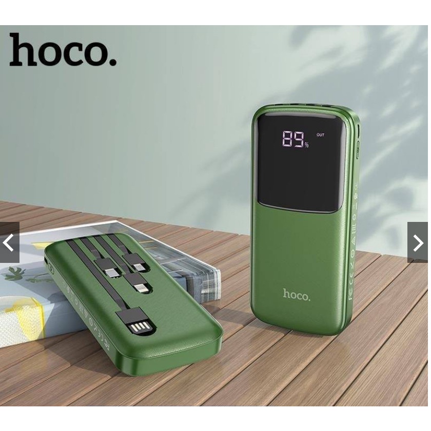 Sạc dự phòng Hoco DB07 10.000 mAh có cáp đính kèm (Chính hãng, BH 1 năm)