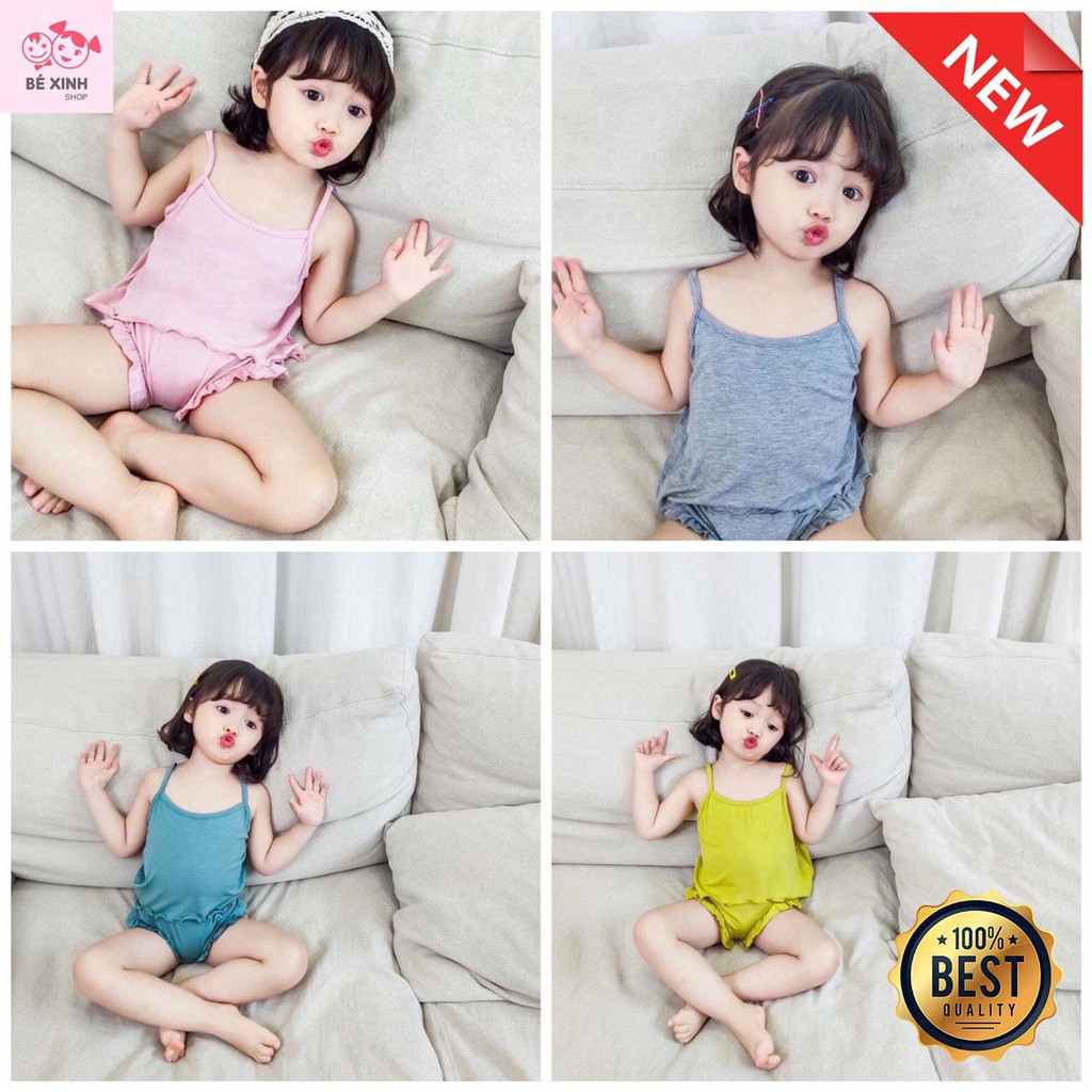 [Cao cấp] Combo 3 Bộ 2 dây bé gái bộ 2 dây cho bé bộ minky mom 2 dây bộ hai dây bé gái bộ 2 dây cho bé gái