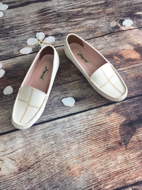 Giầy bệt DA THẬT ĐẾ CAO SU MỀM. Size 35–> 39