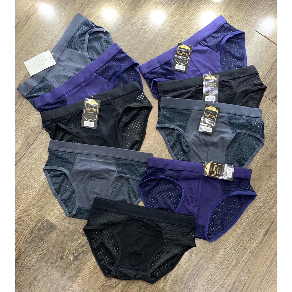 Combo 4 Quần Lót Nam Cotton Tam Giác Thông Hơi Hàng Nhật