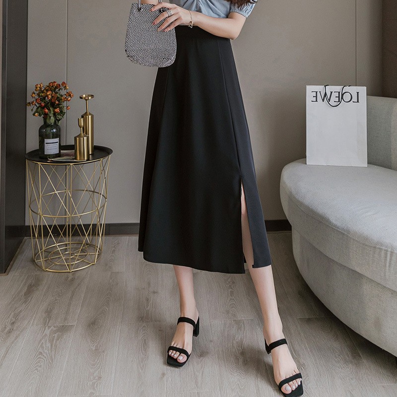 Chân Váy Dài Chữ A Ulzzang xẻ cạnh Madela, Váy Chữ A dáng Dài xẻ cạnh phong cách Công Sở trẻ trung | BigBuy360 - bigbuy360.vn