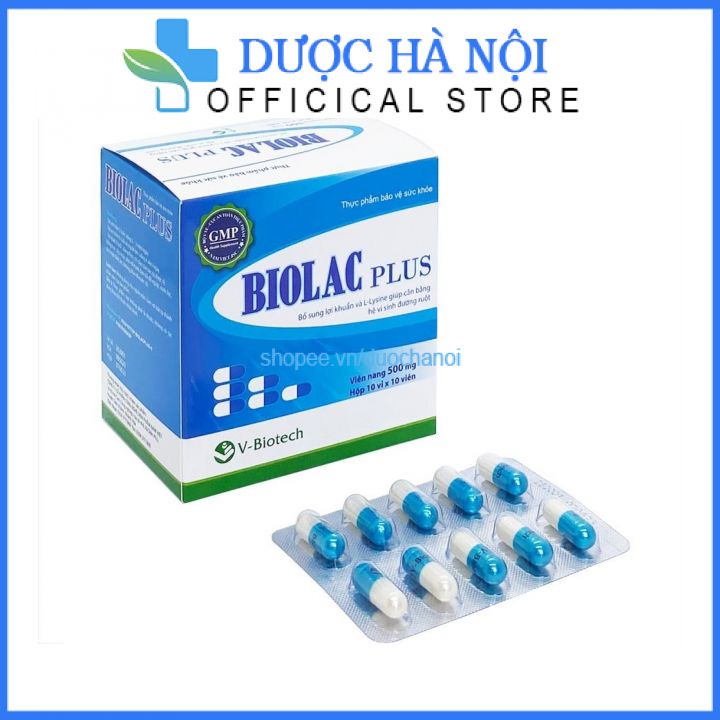 Men tiêu hóa Biolac Plus tăng cường hệ tiêu hóa , giảm đau bụng đầy hơi hộp 100 viên