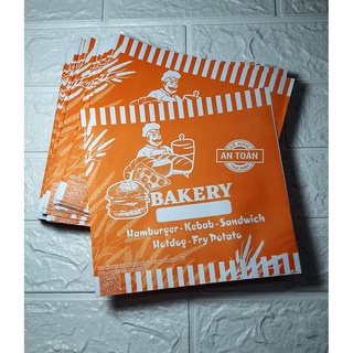 Túi giấy đựng Bánh mì tam giác Kebab, Hamburger 100 cái