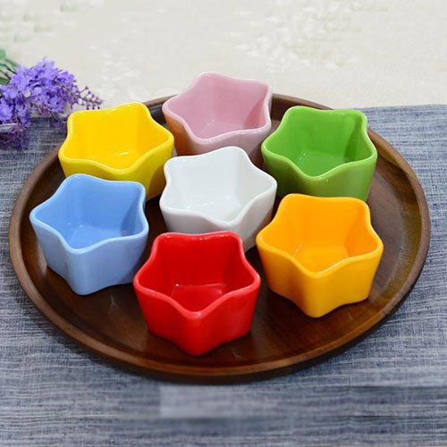 Bát sứ ăn dặm hình sao 80ml - Nhiều màu