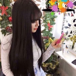 (SALE SỐC) Tóc giả kẹp 3 phím thẳng đen