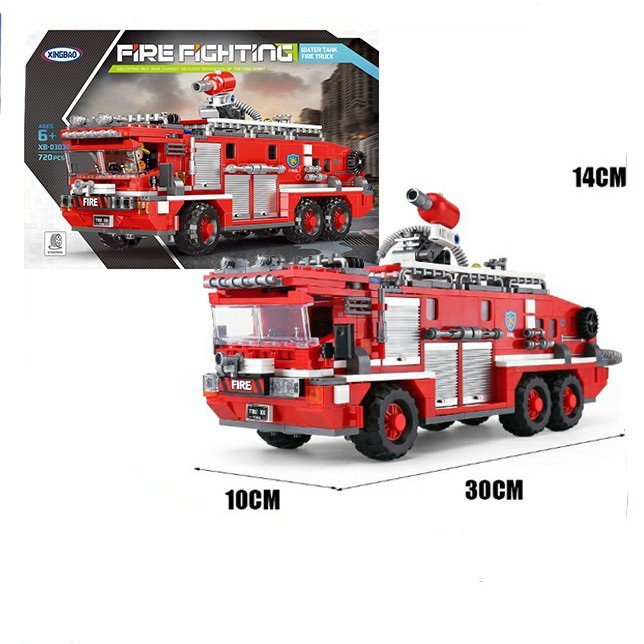 Lego 03030 Lắp Ráp Xe Cứu Hỏa Phun Nước Chữa Cháy 720 Mảnh