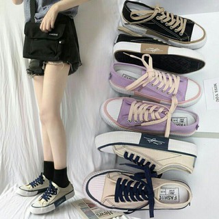 Giày thể thao nữ sneaker sắc màu chữ ký hot 2020