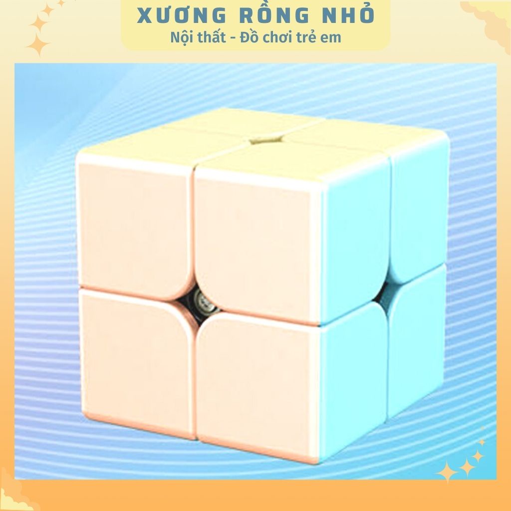 Rubik MoYu Macaron 2x2 Pyraminx - Rubic trí tuệ 2x2 màu pastel - Xương Rồng Nhỏ