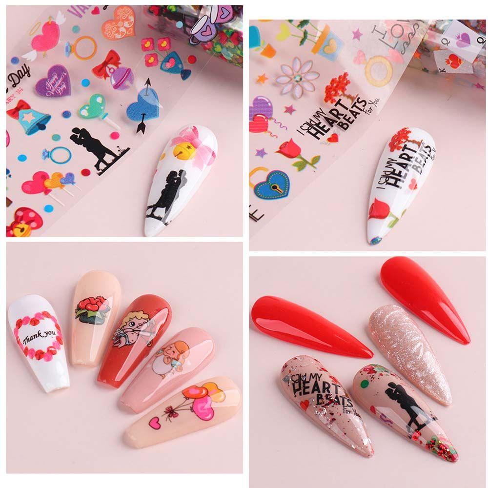 Nhãn Dán Trang Trí Móng Tay Họa Tiết Đôi Môi Holographic DIY