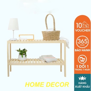 Kệ Giày Dép 2 Tầng Dài 80 CM Gỗ Thông hàn Quốc  , Kệ để đầu giường , Kệ trang trí ,  sử dụng gỗ thông Mỹ nhập khẩu