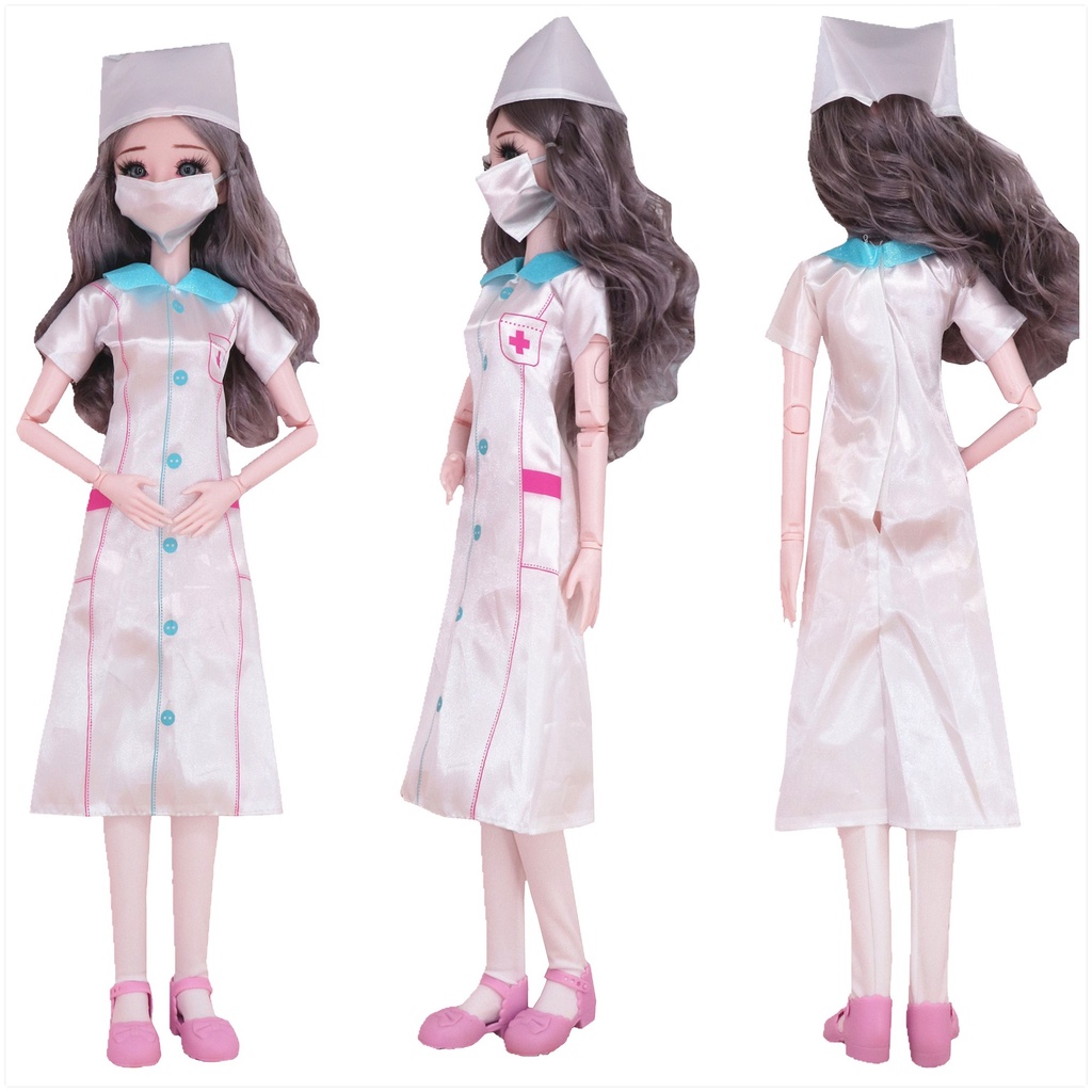 Set đồ y tá bác sĩ cho búp bê barbie phụ kiên búp bê ANDATOY AD974