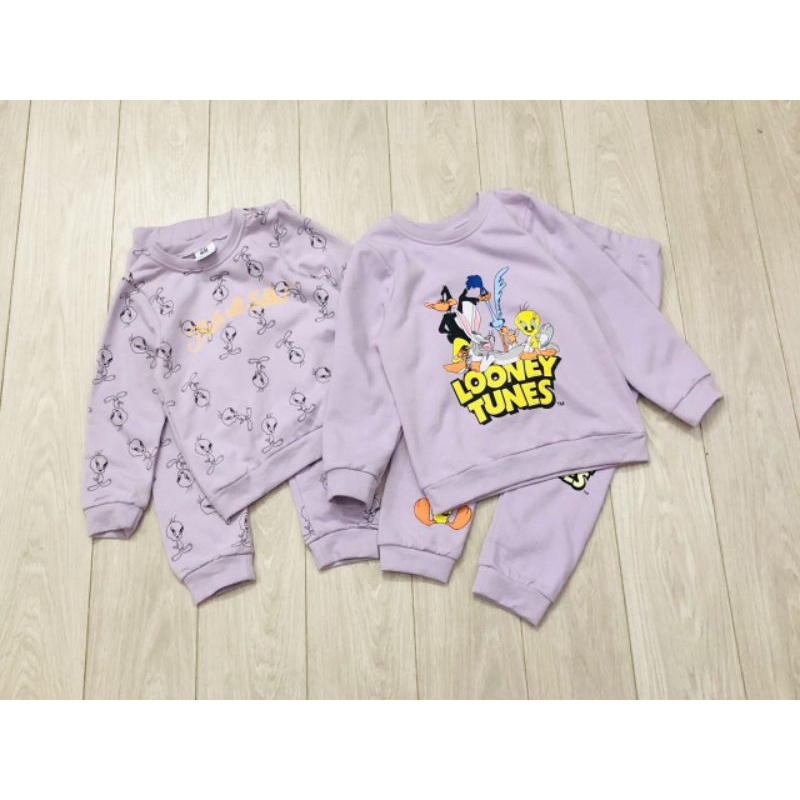 Bộ nỉ bông bé gái xuất dư