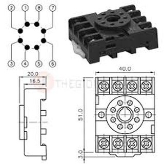 ĐẾ RELAY 8 CHÂN TRÒN